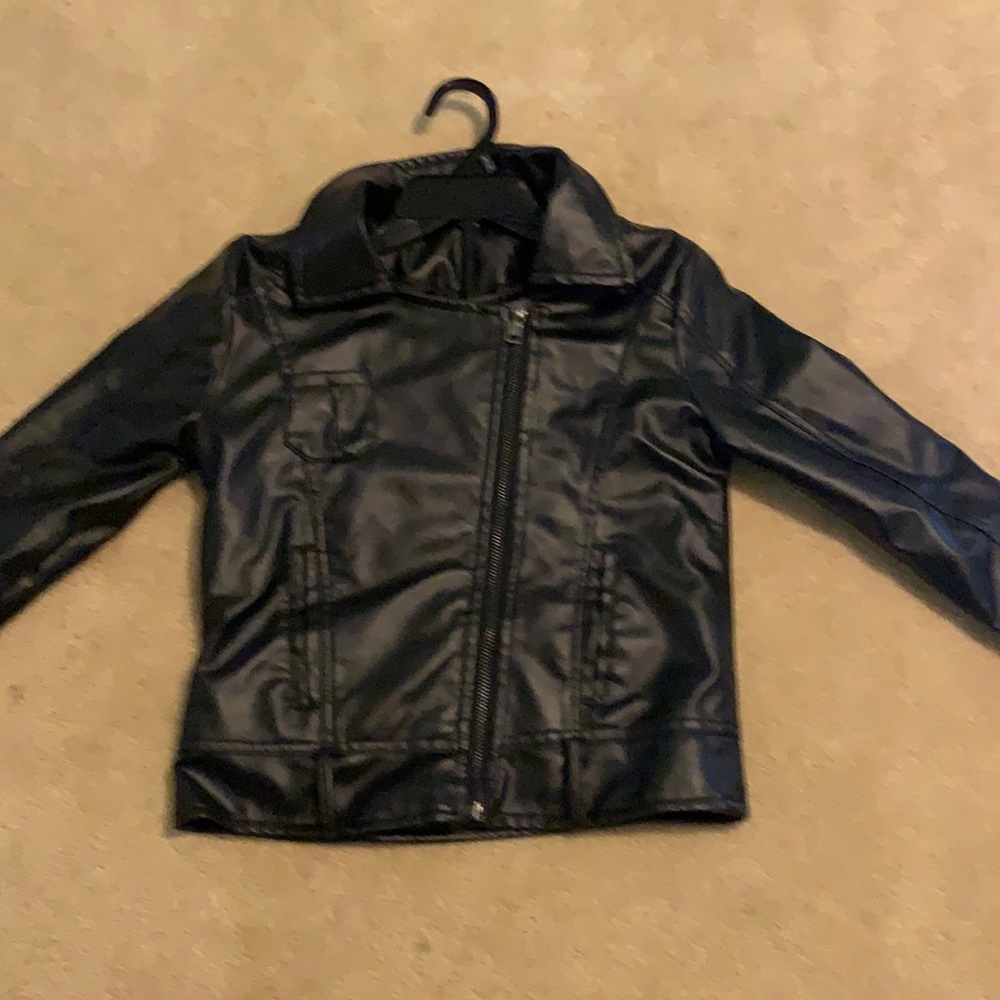 Faux leather jacket kids